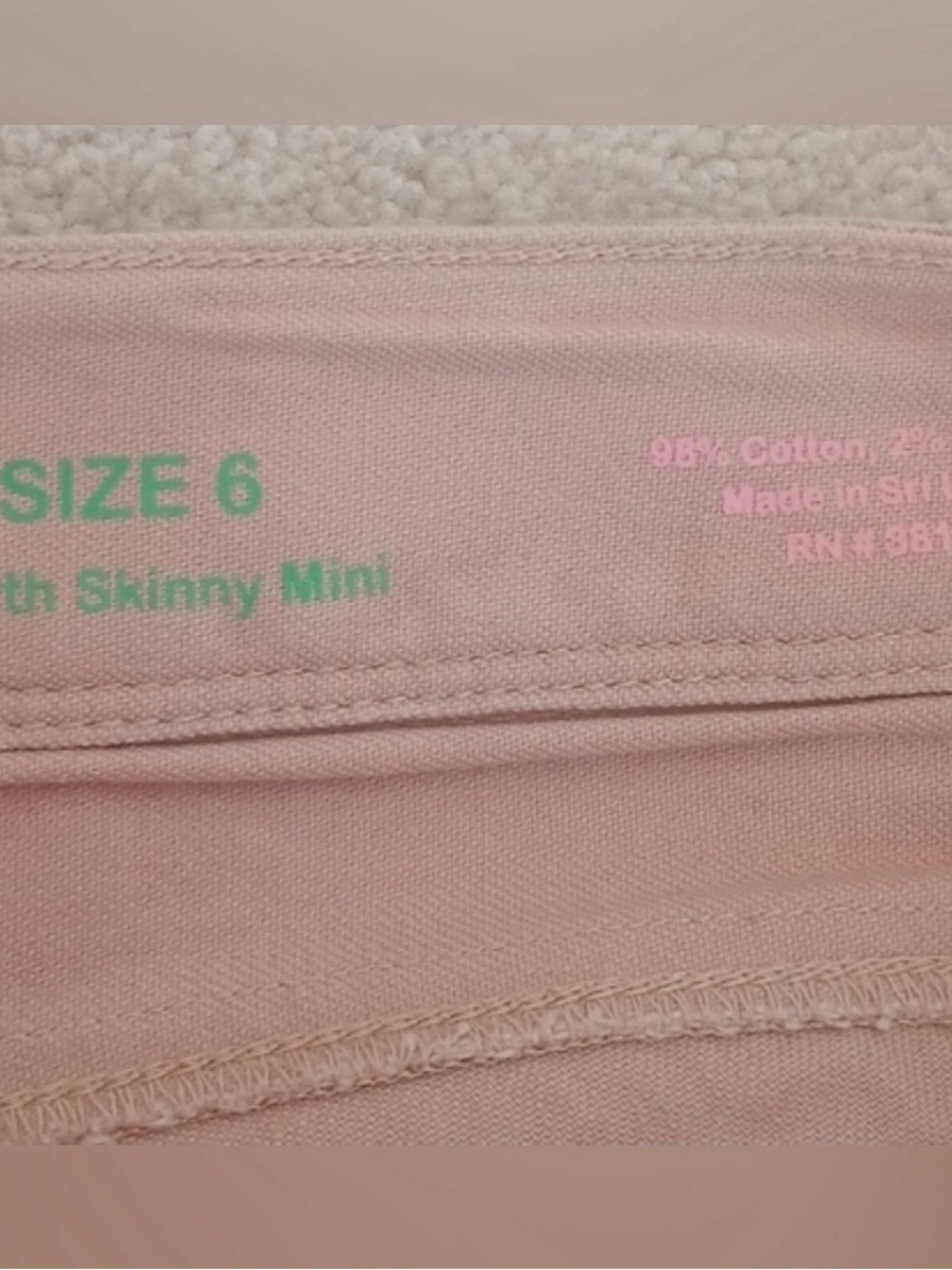 Lilly Pulitzer Worth Skinny Mini Jean Rose Gold